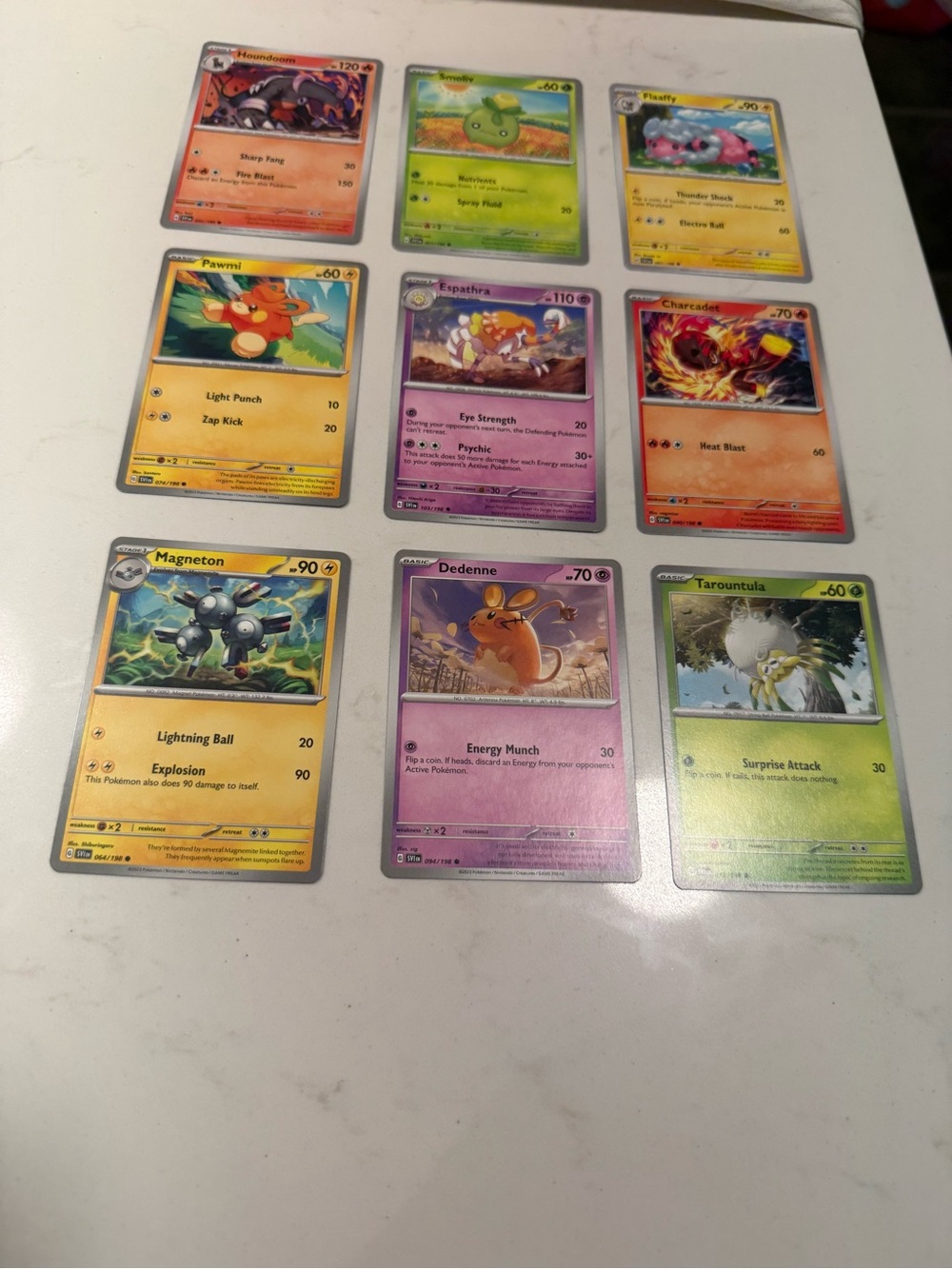 Pokemon cards 9 cards